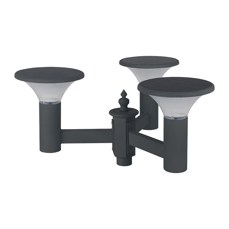 PY-SG018-24W Lumină solară de grădină cu trei becuri