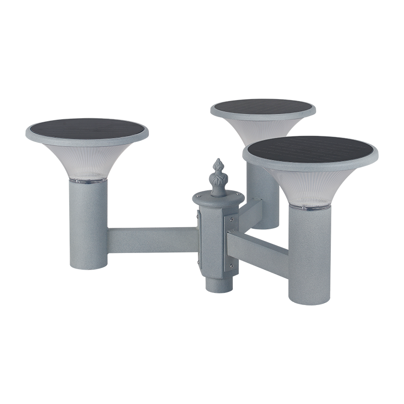 PY-SG018-24W Lumină solară de grădină cu trei becuri